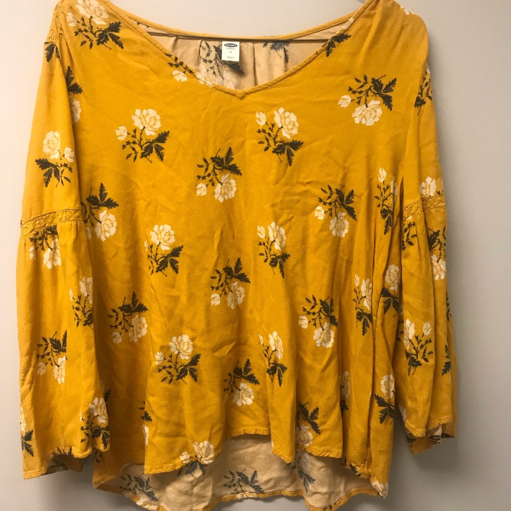 Gold floral Old Navy blouse!